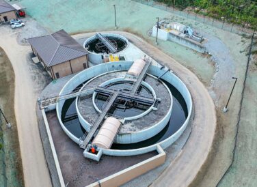 Bull Shoals wastewater treatment clarifier